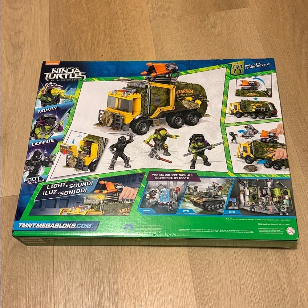 Mega bloks Teenage Mutant Ninja Turtles battle truck set new in sealed box rare